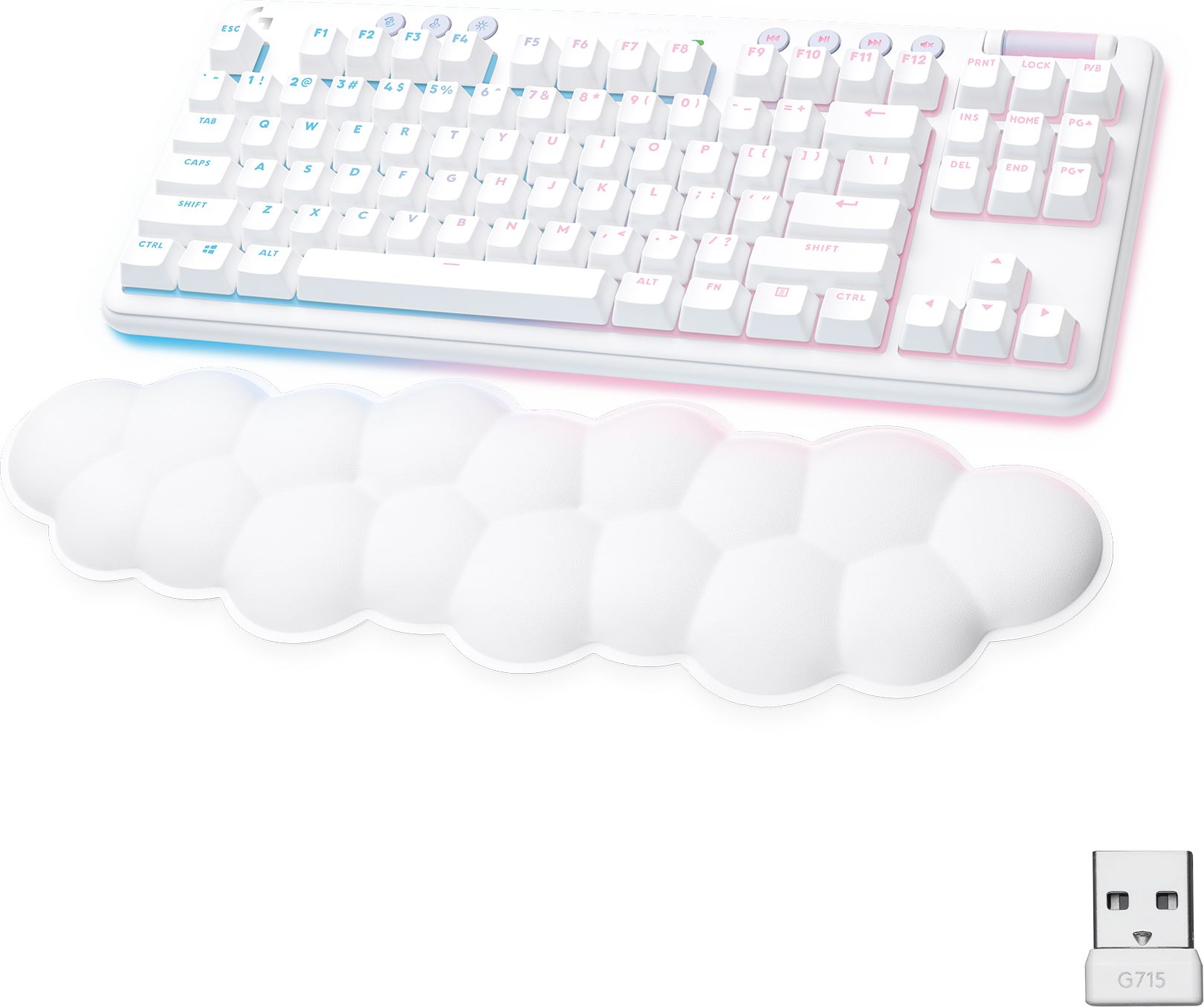 LOGITECH G715 TKL Wireless Gaming Keyboard - OFF WHITE - TACTILE (Nordic)